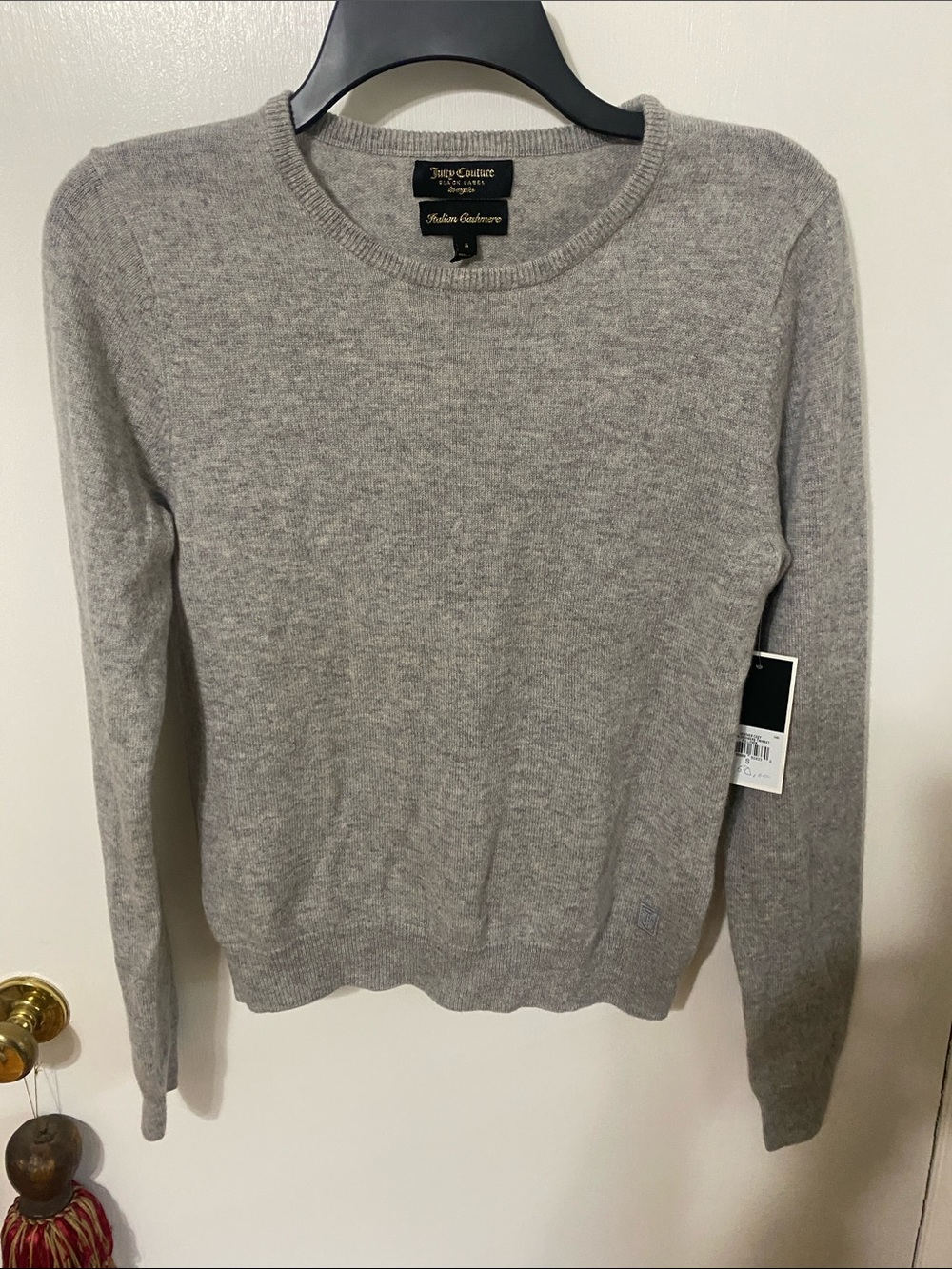 Juicy Couture Light Gray Crewneck Cashmere Sweater